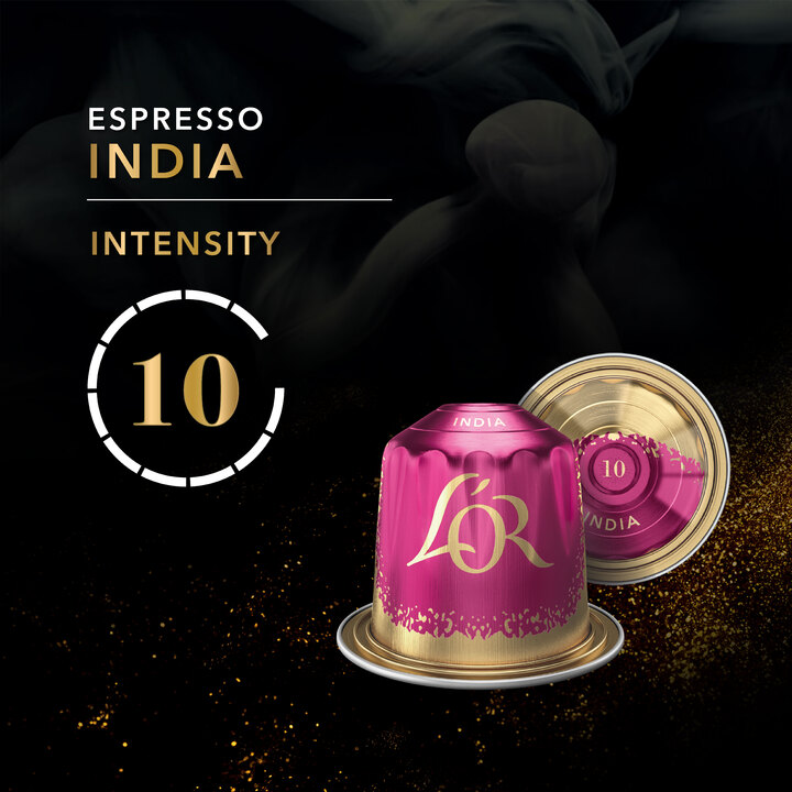 L'OR Espresso India Intensity 10 Nespresso®* Compatible Coffee Capsules, 10 capsules per pack