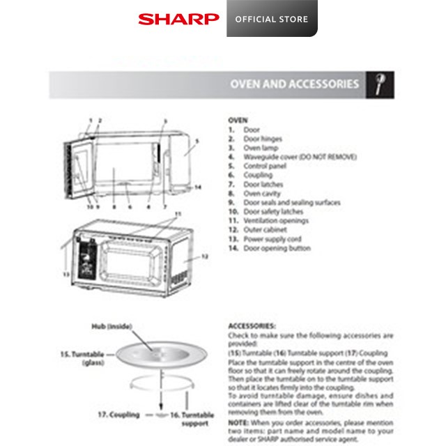 SHARP 20L Microwave Oven R-22A0(SM)V