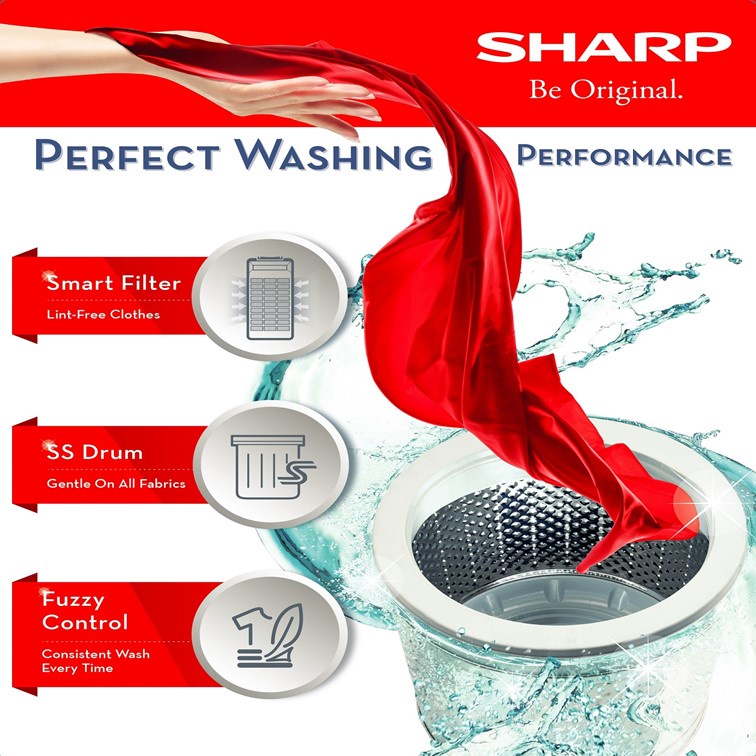 SHARP 7Kg Top Load Washer ES718X
