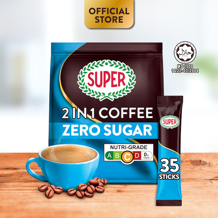 SUPER Zero Sugar Added 2in1 Coffee, 35 sticks
