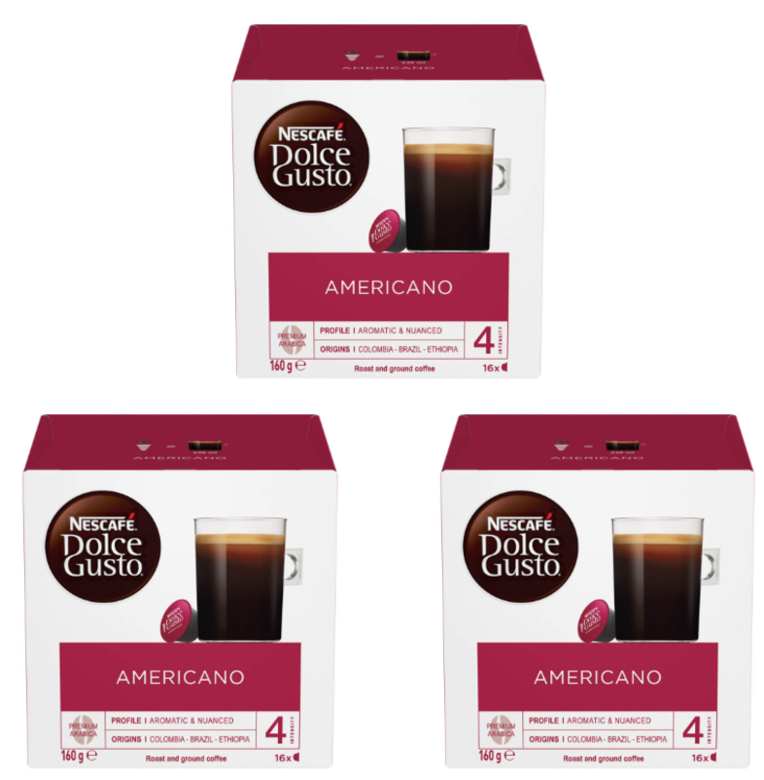 Nescafe Dolce Gusto Americano Coffee Capsules x 3