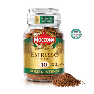 MOCCONA Espresso Style Intensity 10 Freeze Dried Instant Coffee, 100g