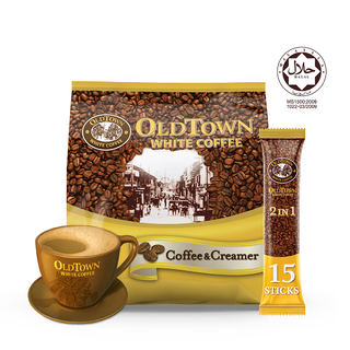 OLDTOWN Coffee & Creamer Instant 2in1 Premix White Coffee, 15 Sticks