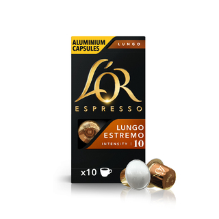 L'OR Espresso Lungo Estremo Intensity 10 - Nespresso®* Compatible Coffee Capsules, 10 capsules per pack