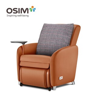 OSIM uDiva 3 (Brown) Smart Sofa + Cushion Cover (Glen-Plaid)