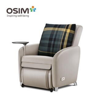 OSIM uDiva 3 (Grey) Smart Sofa + Cushion Cover (Tartan)