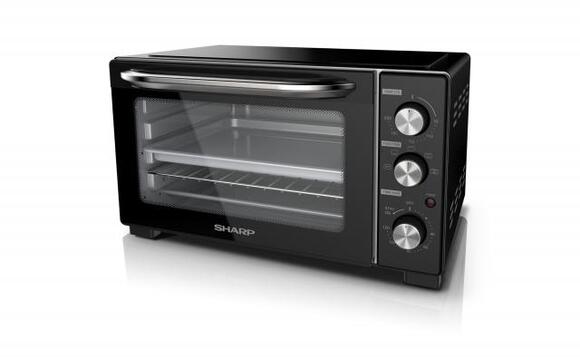 SHARP 25L Electric Oven Toaster | 1500W | 120mins Timer | Convection | Top & Bottom heating | Oven Lamp -  EO-257C-BK
