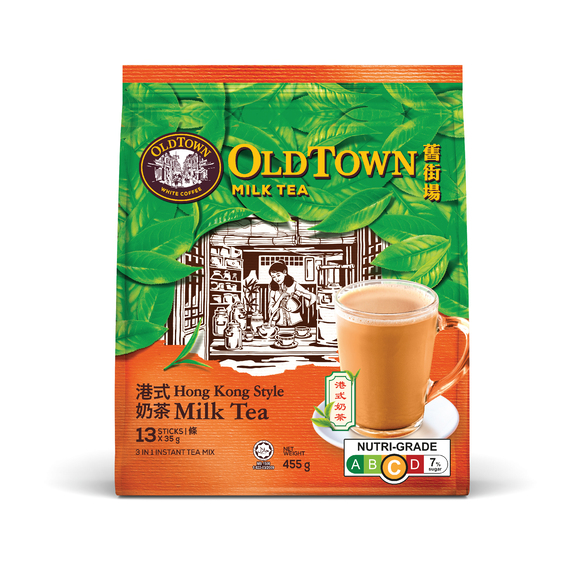 OLDTOWN Hong Kong Style Instant 3in1 Premix Milk Tea, 13 Sticks
