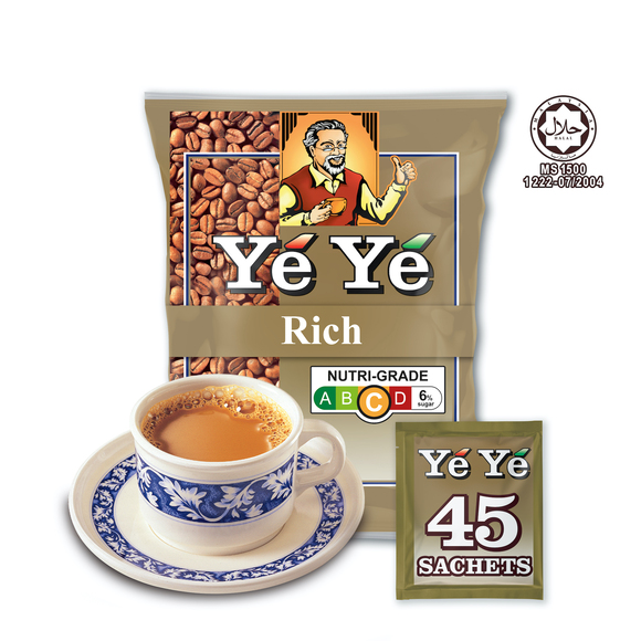 Ye Ye 3in1 Instant Coffee Rich, 45 sachets