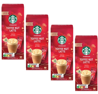 Starbucks Toffee Nut Latte Premium Mixes Coffee 4 x 23g 