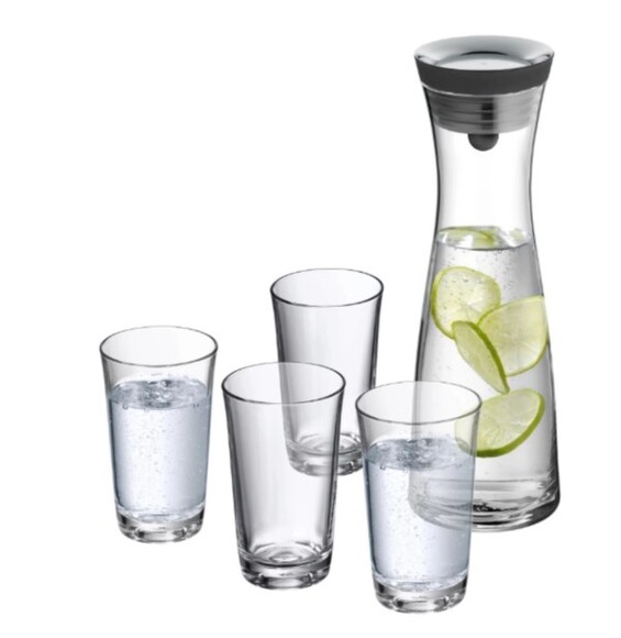 WMF Basic Decanter with 4 water glass 0617709992