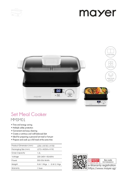 Mayer Personal Set Meal Cooker