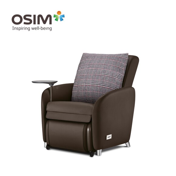 OSIM uDiva 3 (Mocha) Smart Sofa (Glen-Plaid/Faux Fu/Tartan)
