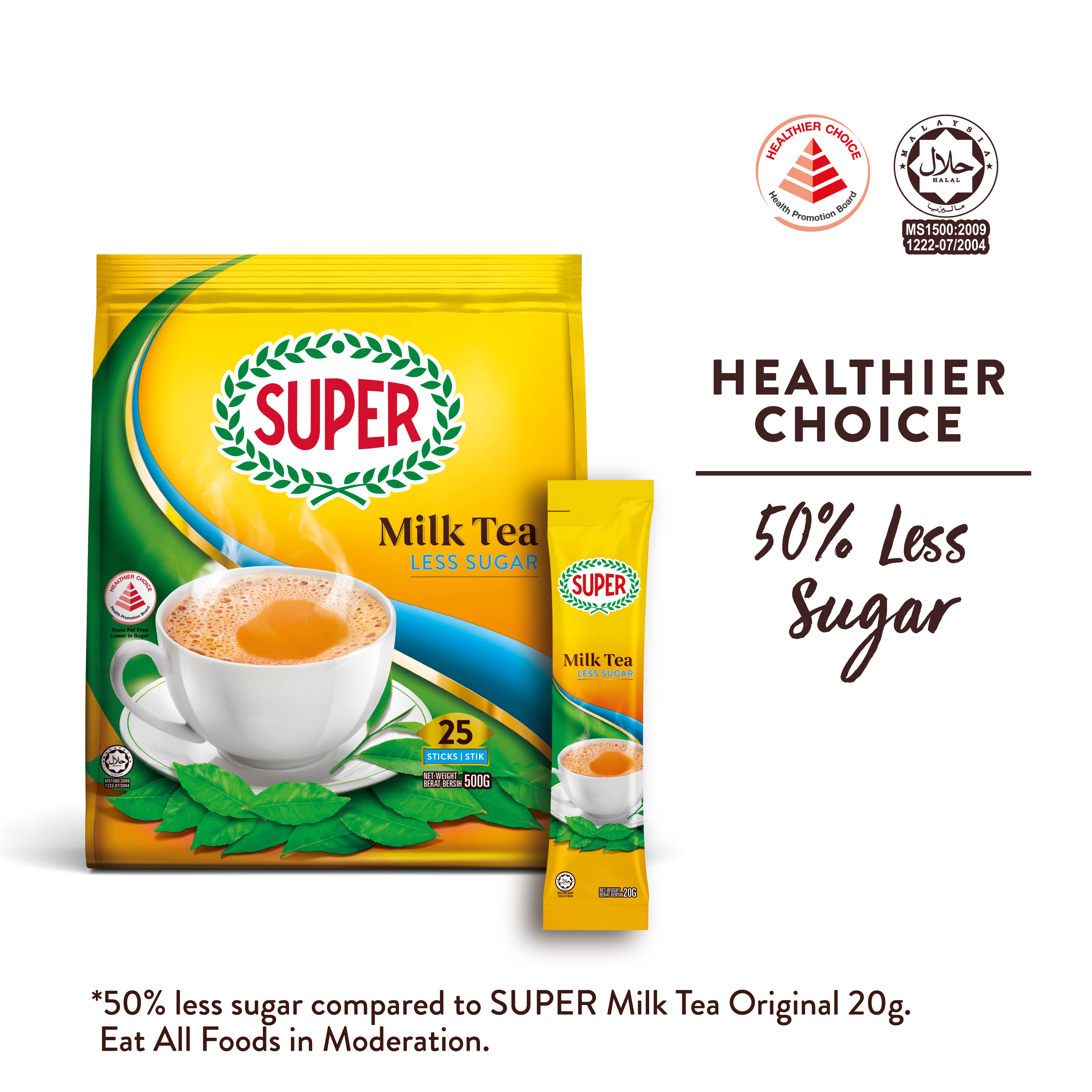 SUPER 3in1 Milk Tea - Less Sugar, 25 sticks